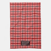 feestdag feestdag feestdag Tartan Persoonlijke naa Theedoek (Verticaal)