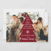 feestdag feestdag feestelijke kerstboomfoto's feestdagenkaart (Voorkant)