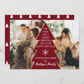 feestdag feestdag feestelijke kerstboomfoto's feestdagenkaart (Voorkant / Achterkant)