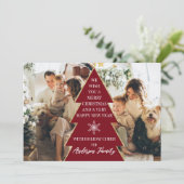 feestdag feestdag feestelijke kerstboomfoto's feestdagenkaart (Staand voorkant)