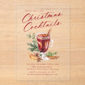 feestdag feestdag feestelijke kerstfeestdag acryl uitnodigingen (Voorkant)