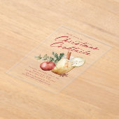 feestdag feestdag feestelijke kerstfeestdag acryl uitnodigingen (Laagn)