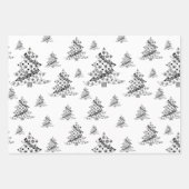 feestdag feestdag feestelijke zwarte en witte kers inpakpapier vel (Voorkant 2)