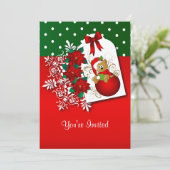 feestdag feestelijk kerstBeer Kaart (Staand voorkant)