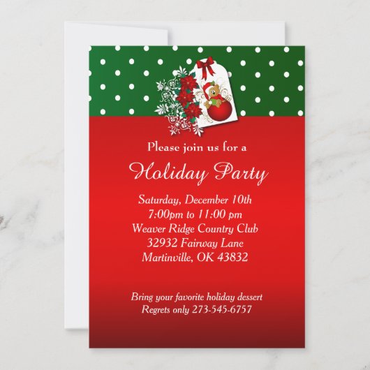 feestdag feestelijk kerstBeer Kaart (Voorkant)