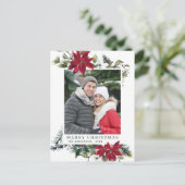 feestdag feestelijke kerstfeestdag met rode rode p briefkaart (Staand voorkant)