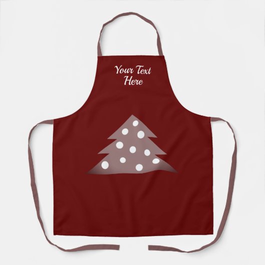 feestdag feestelijke rode kerstbomen schort (Voorkant)