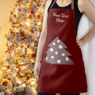 feestdag feestelijke rode kerstbomen schort