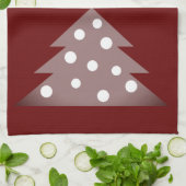 feestdag feestelijke rode kerstbomen theedoek (Gevouwen)