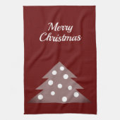 feestdag feestelijke rode kerstbomen theedoek (Verticaal)