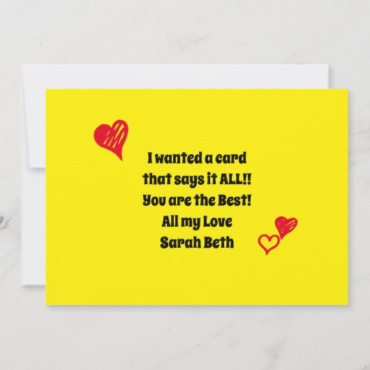 Feestdag Funny Quotes uit Dochter Kaart (Achterkant)