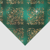 feestdag goudkerst metallisch Damascus Elegant Tissuepapier (Detail)