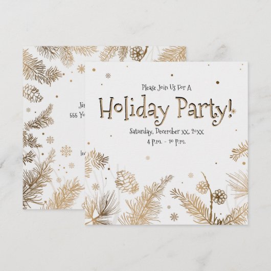 feestdag, goudpins, kaart (Voorkant / Achterkant)