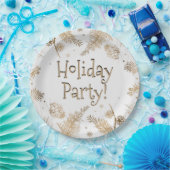 feestdag, goudpins, papieren bordje (Feest)