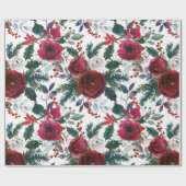 feestdag Grenadine Red Mistletoe Kerstmis Cadeaupapier (Vlak)