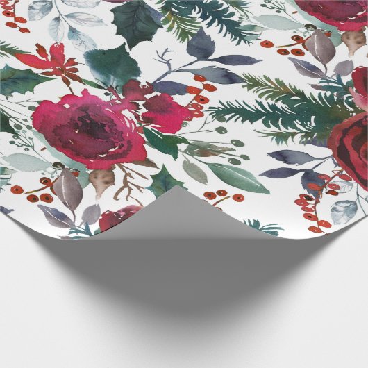  feestdag Grenadine Red Mistletoe Kerstmis Cadeaupapier (Hoek)