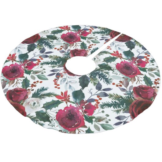  feestdag Grenadine Red Mistletoe Kerstmis Kerstboom Rok (Gekanteld)