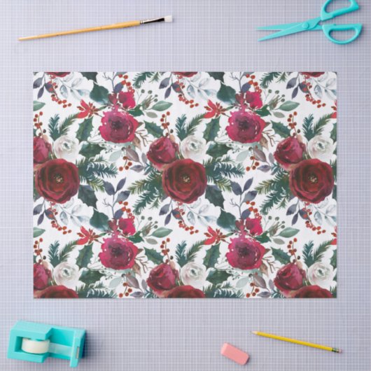 feestdag Grenadine Red Mistletoe Kerstmis Tissuepapier (Craft)