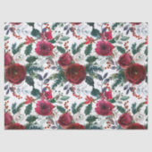 feestdag Grenadine Red Mistletoe Kerstmis Tissuepapier (Voorkant)