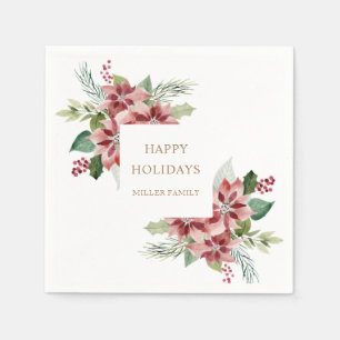 feestdag griekse poinsettia kerstmis servet