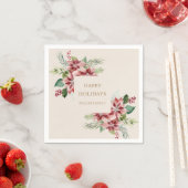 feestdag griekse poinsettia kerstmis servet (Insitu)