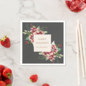 feestdag griekse poinsettia kerstmis servet (Insitu)