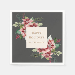 feestdag griekse poinsettia kerstmis servet