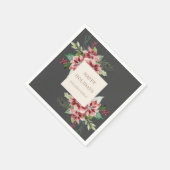 feestdag griekse poinsettia kerstmis servet (Hoek)