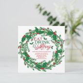 feestdag heerlijk kerstfeest kaart (Staand voorkant)