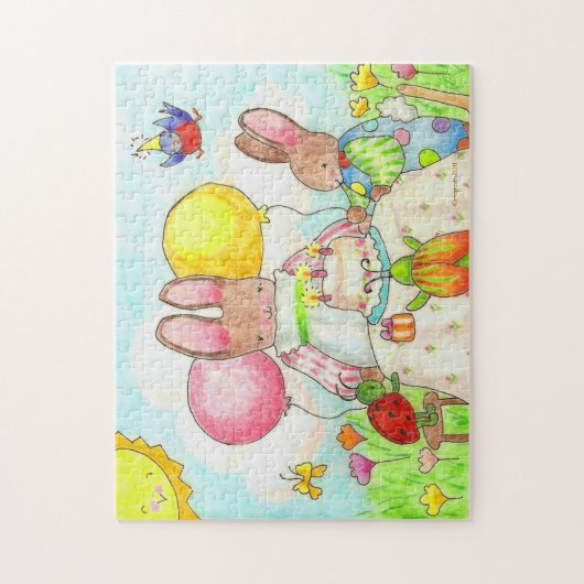 feestdag in bunny and bug legpuzzel (Verticaal)