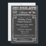 feestdag in Chalkboard Kaart<br><div class="desc">Chalkboard Het seizoen vieren,  heilige bessen,  feestdag,  kerstfeestdag uitnodiging</div>