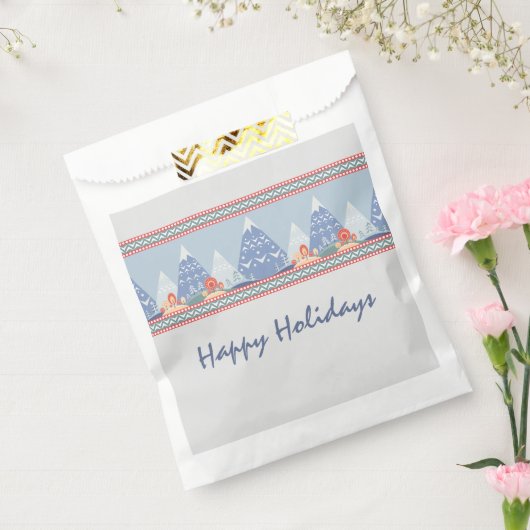  feestdag in de noordse bergscène bedankzakje (Gezegeld)