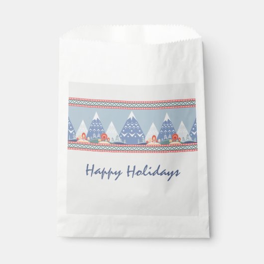 feestdag in de noordse bergscène bedankzakje (Voorkant)