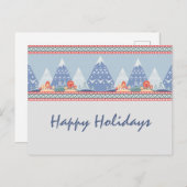 feestdag in de noordse bergscène briefkaart (Voorkant / Achterkant)