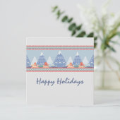 feestdag in de noordse bergscène kaart (Staand voorkant)