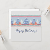 feestdag in de noordse bergscène kaart (Voorkant / Achterkant in situ)