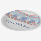  feestdag in de noordse bergscène papieren bordje (Gekanteld)