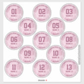 feestdag in duister roze meisjesfeest sticker (Vel)