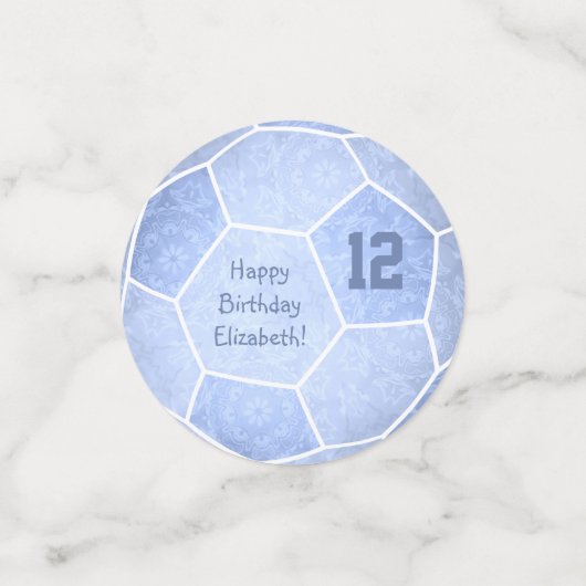 feestdag in dusty - poster blauw meisje confetti (Kleine voorkant)