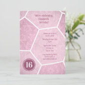 feestdag in dusty - roze giro kaart (Staand voorkant)