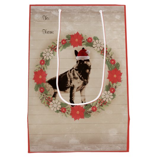 feestdag in Shepherd Medium Cadeauzakje (Achterkant)