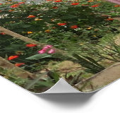 feestdag , jong aziatisch meisje in jurk op de fie poster (Hoek)