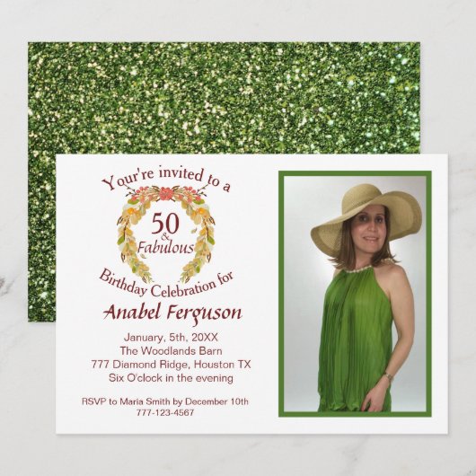 feestdag kaart (Voorkant / Achterkant)