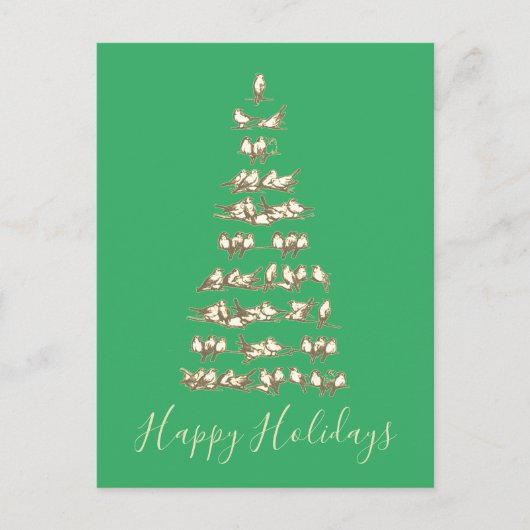  feestdag Kaart artistieke vogels (Voorkant)