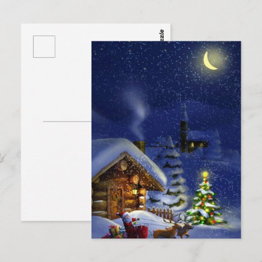  feestdag kerst briefkaart (Voorkant / Achterkant)