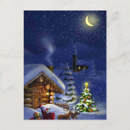 feestdag kerst briefkaart (Voorkant)