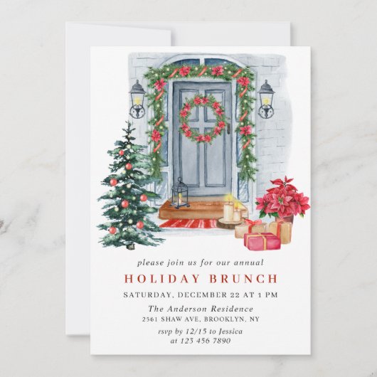 feestdag kerst feestdag feestdag BRUNCH Kaart (Voorkant)