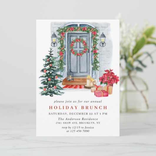 feestdag kerst feestdag feestdag BRUNCH Kaart (Staand voorkant)