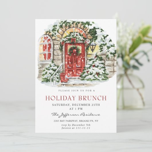 feestdag kerst feestdag feestdag BRUNCH Kaart (Staand voorkant)