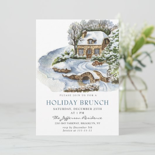 feestdag kerst feestdag feestdag BRUNCH Kaart (Staand voorkant)